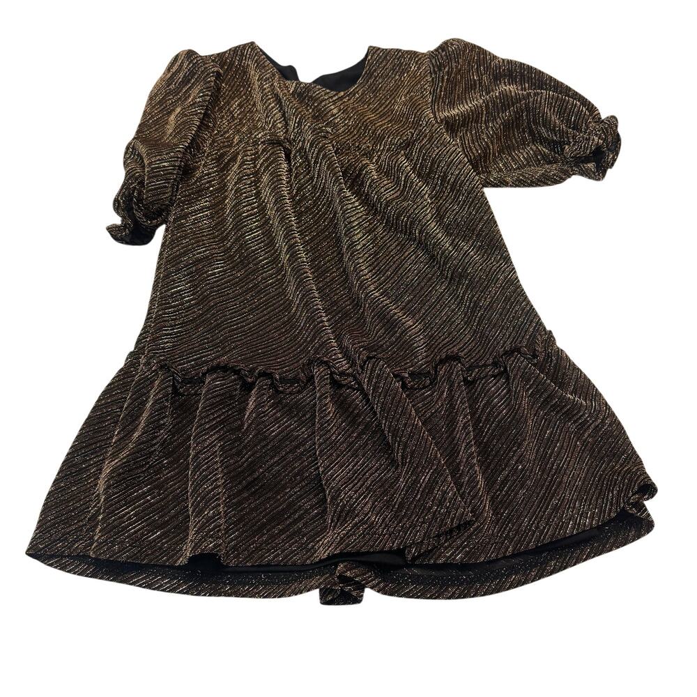 Wonder Nation Girl XS (4-5) Gold/Black Party Dress